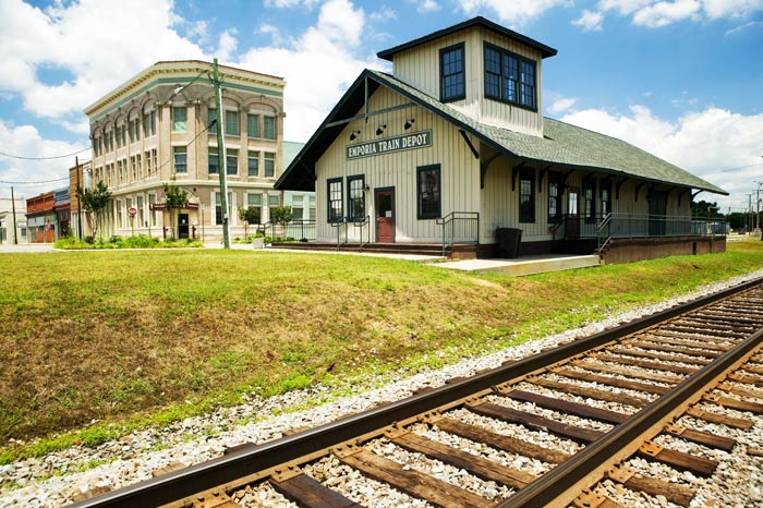train depot in rural Emporia, Virginia - rural