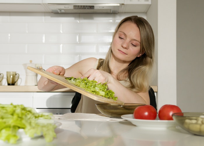 Supporting Recovery with Nutrition , woman cooking, cook, salad, vegetables, healthy, eating healthy, nutrition